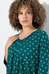 T-shirt, blomstret, A-form, V-udskæring og 3/4-lange ærmer