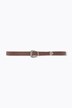 Ceinture en cuir, gaufrage esprit Western et pointe métallique