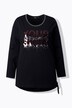 Shirt, tekst met pailletten, Classic, ronde hals, lange mouwen