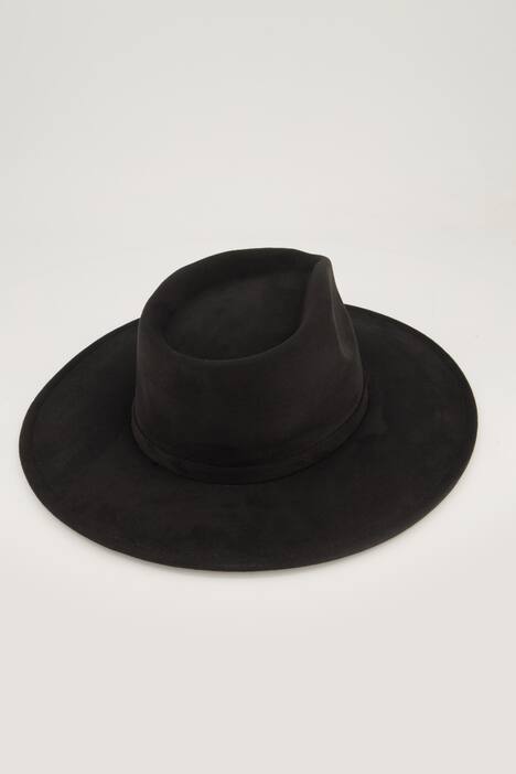 Cowboyhut, breite Krempe, Veloursleder-Optik