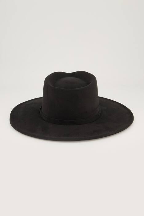 Cowboyhut, breite Krempe, Veloursleder-Optik