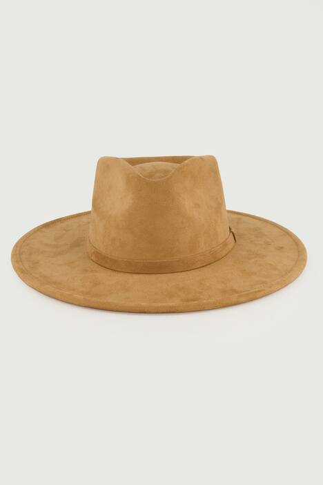 Cowboyhut, breite Krempe, Veloursleder-Optik