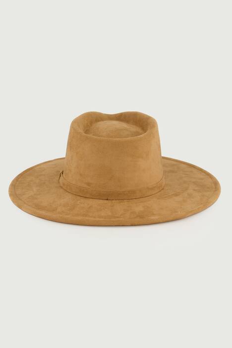 Cowboyhut, breite Krempe, Veloursleder-Optik
