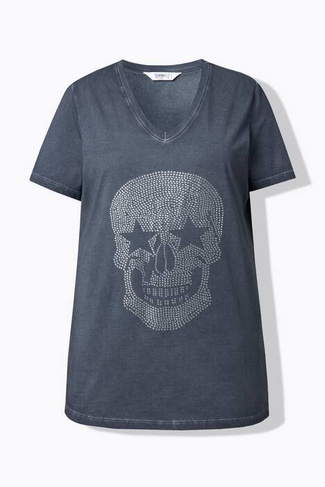 T-shirt, behagelig pasform, dødningehoved af glitrende similisten
