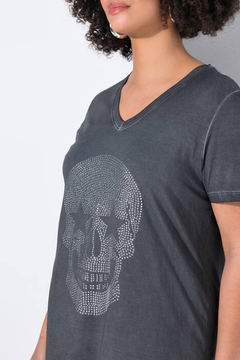 T-shirt, behagelig pasform, dødningehoved af glitrende similisten
