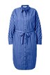 Košilové midi šaty, oversize, pruhy