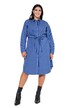 Košilové midi šaty, oversize, pruhy