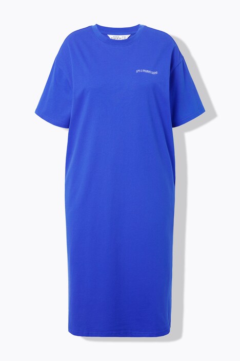 T-shirt-midikjole, oversized, stort print på ryggen