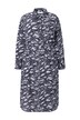 Midi košilové šaty, oversize, plošný potisk