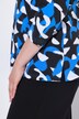 T-shirt à col calice et manches 3/4, motif graphique