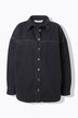 Jeanshemd, oversized, Ziernieten