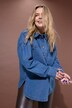 Denim overhemd, oversized, sierstuds