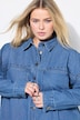 Denim overhemd, oversized, sierstuds