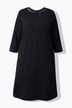 Robe midi avec empiècement en mesh, décolleté rond et manches 3/4