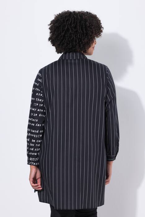 Blusa camisera larga, oversized, estampado de letras