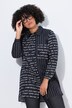 Lang-skjortebluse, oversized, skriftmønster