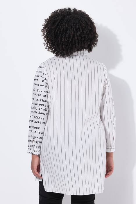 Blusa camisera larga, oversized, estampado de letras