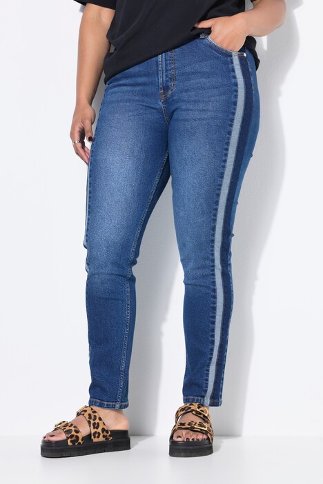Mom-Jeans, doppelter Seitenstreifen, 5-Pocket