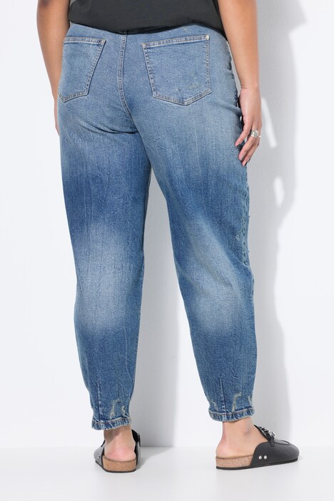 Ballonjeans, hoge taille, destroyed, 5-pocket