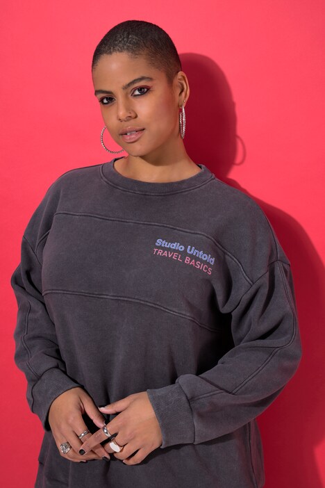 Sweat oversize. Style vintage. Message imprimé