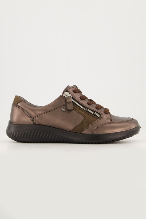 Jomos leren sneaker, verwisselbaar voetbed, rits wijdte K