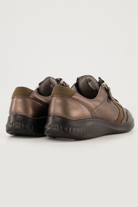 Jomos leren sneaker, verwisselbaar voetbed, rits wijdte K