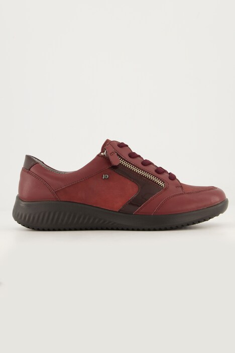 Jomos leren sneaker, verwisselbaar voetbed, rits wijdte K