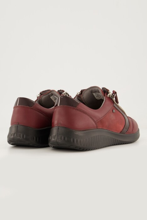 Jomos leren sneaker, verwisselbaar voetbed, rits wijdte K