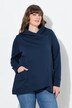 Sweatvest, asymmetrisch, capuchon, biologisch katoen