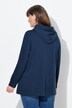 Sweatvest, asymmetrisch, capuchon, biologisch katoen