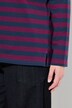 Camiseta, rayas horizontales, cuello redondo, manga larga, algodón orgánico