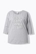 T-shirt oversize à col rond et manches 3/4, coton bio