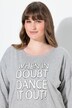 T-shirt oversize à col rond et manches 3/4, coton bio