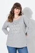 T-shirt oversize à col rond et manches 3/4, coton bio