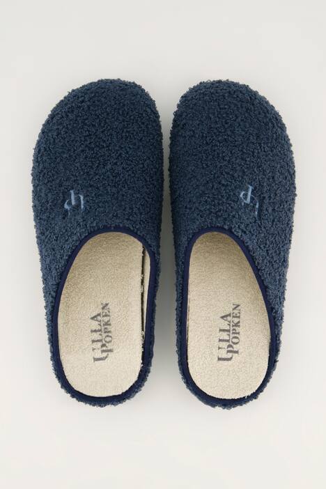 Chaussons en polaire bouclée, matière recyclée, semelle de propreté amovible - largeur H