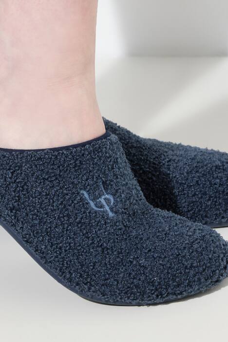 Chaussons en polaire bouclée, matière recyclée, semelle de propreté amovible - largeur H