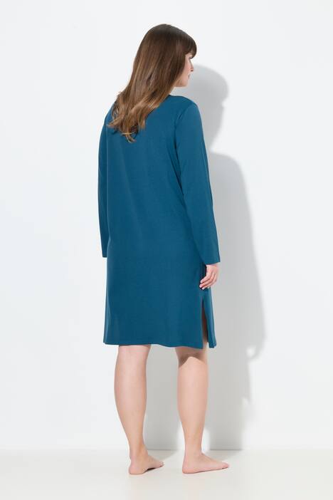 Camicie da notte in confezione doppia con scollo a girocollo/cuore e maniche lunghe