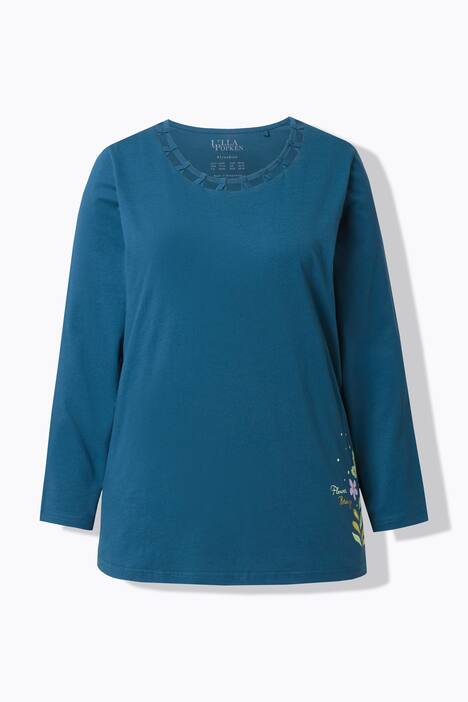 Pyjama, bloemen, ronde hals, lange mouwen, zakken