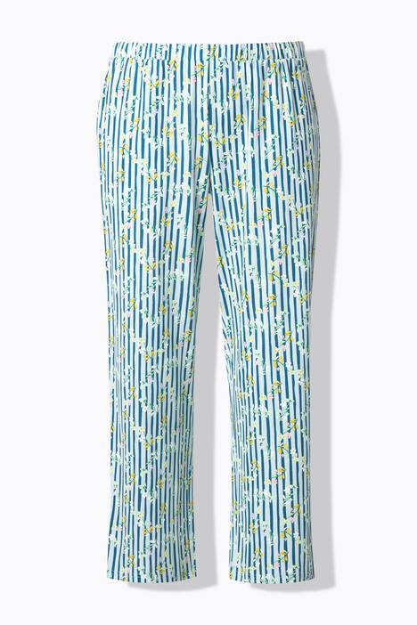Pyjama, bloemen, ronde hals, lange mouwen, zakken