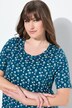 Chemise de nuit 0 fleurs, décolleté rond et manches courtes