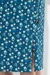 Chemise de nuit 0 fleurs, décolleté rond et manches courtes