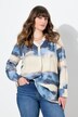 Tunique en coton bio, avec col V et manches longues, style Batik
