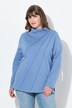 Sweatshirt, pyntesyninger, stående krave, lange ærmer, økologisk bomuld