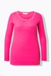 Camiseta acanalada, Slim Fit, escote ancho con encaje