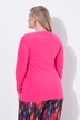 Camiseta acanalada, Slim Fit, escote ancho con encaje