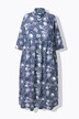 Robe maxi en jersey, col montant et manches 3/4, poches