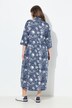 Robe maxi en jersey, col montant et manches 3/4, poches