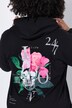 Sudadera con capucha, Komfort Fit, estampado de flores en la espalda