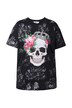 Tričko, oversize, lebka