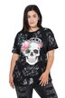Tričko, oversize, lebka